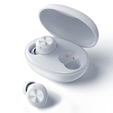 Imagem de DIZO GoPods D Fones de ouvido Bluetooth Fones de ouvido sem fio, cancelamento de ruído ambiental, aumento de graves profundos, chamadas claras, à prova d'água, controle de toque, modo de jogo, fones de ouvido estéreo TWS, fones de ouvido esportivos branco