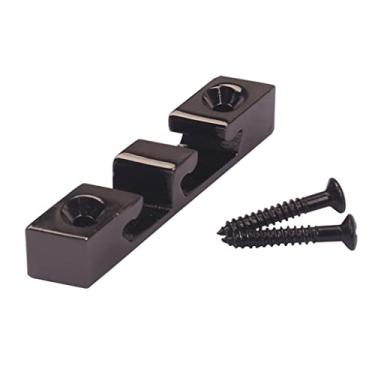 Imagem de Tongina 3 cordas de substituição para guitarra de baixo guia de rolo de guitarra para retenção de árvores - preto