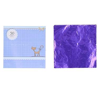 Imagem de de folha de lata, de folha de lata brilhante portátil e leve, limpo e higiênico, multifuncional para chocolate doméstico, padaria doce(Folha de Chocolate-Roxo)