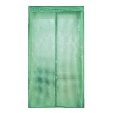 Imagem de Liveinu Cortina magnética de porta com isolamento térmico para porta de ar condicionado, quarto, cozinha, tela magnética com isolamento térmico e perda de energia, reduz o ruído, quadrada, 89 x 238 cm, verde