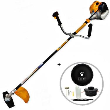 Imagem de Roçadeira Profissional Vulcan VR430H 2T 43CC 1,7HP Carretel Nylon Lâmina Facão + Disco Circular Extra 80 Dentes F 25mm Tamanho 255mm Espessura 1,5mm