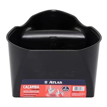 Imagem de Atlas - Caçamba Plástica Profissional com Alça com Capacidade de 2 Litros, Cor Preta