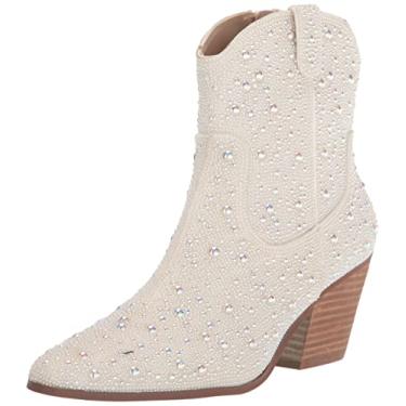 Imagem de Betsey Johnson Bota feminina Diva Western, Pérola, 8.5