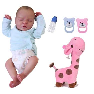 Imagem de Boneca Reborn,bebÊ Reborn Realista,com Veado De PelÚcia Brinquedo BebÊ Reborn Menina LavÁveis De Corpo Inteiro Silicone RecÉm-nascida CrianÇas Renascidas Para Filha/neta,Boneca 4,menina