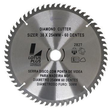 Imagem de Lamina De Serra Disco De Videa Mdf 254X80 Dt Plus Lotus