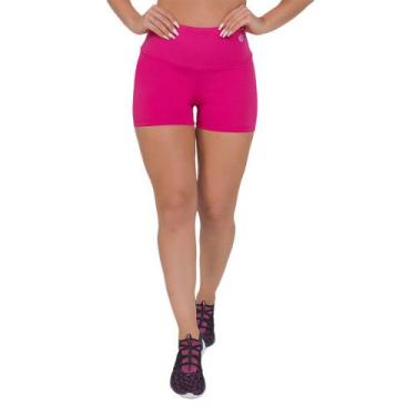 Imagem de Shorts Feminino Fitness Liso Rosa - Manalinda