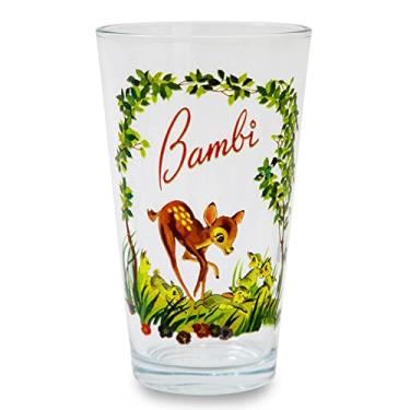Imagem de Disney Bambi Storybook Scene Copo de 473 ml | Caneca de cerveja tradicional copo de vidro para licor, bebidas, bebidas de pub | Decoração de utensílios de bar para casa, essenciais de cozinha de
