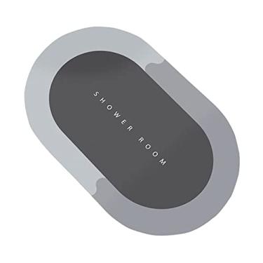 Imagem de SHENGANG Tapete de Banho Absorvente Tapetes de Banheiro de Secagem Rápida Entrada antiderrapante Tapete de Pele Tapete Higiênico, 6,40x60cm