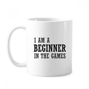 Imagem de Caneca de cerâmica I Am A Beginner In The Games, xícara de porcelana e café