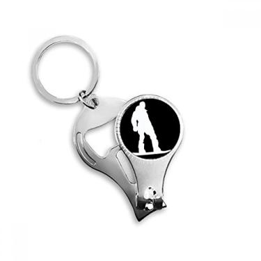 Imagem de Skate Sport Preto Padrão Alicate de Prego Anel Chaveiro Abridor de Garrafas Cortador