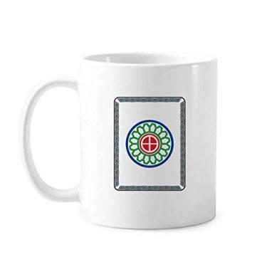 Imagem de Mahjong Circle Dots 1 Tile Pattern Caneca Cerâmica Café Porcelana Utensílios de Mesa