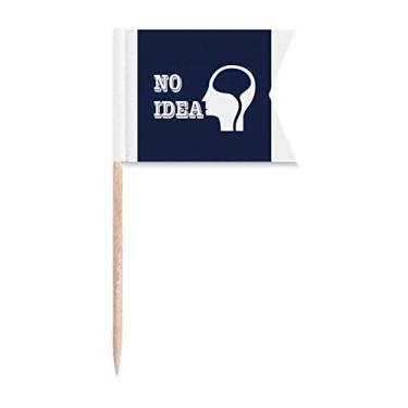 Imagem de Brain Blank No Idea Art Deco Presente Fashion Palito de Dente, Marcação de Etiquetagem para Bolo de Festa Prato de Queijo