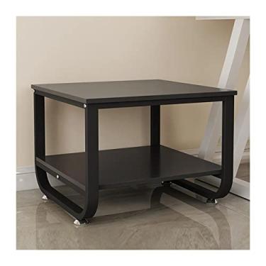 Imagem de KIZQYN Suporte de impressora Home Office Prateleira de impressora Rack de quarto Rack de exibição de madeira de aço Rack de acabamento de armazenamento Impressora de mesa (Cor: D, Tamanho: G)