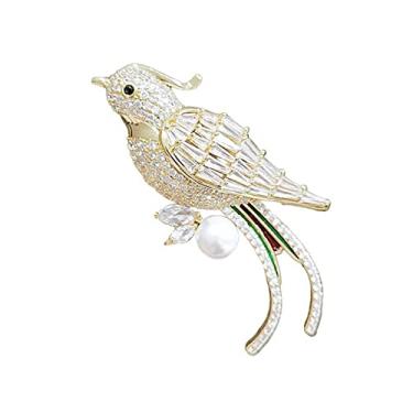 Imagem de KIZQYN Broche feminino moda leve luxo broche de zircão temperamento personalidade terno acessórios decoração decote corpete traje acessório