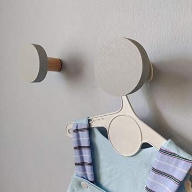 Imagem de 2 Penduradores De Parede Bola Colorida Mdf Laminado