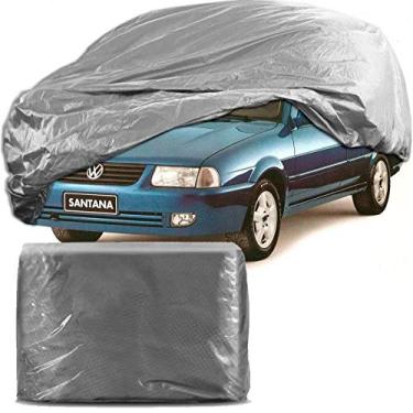 Imagem de Capa Protetora para Cobrir Carro 100% Impermeável com Forro Central e Elástico Tamanho G Cinza Vw Santana