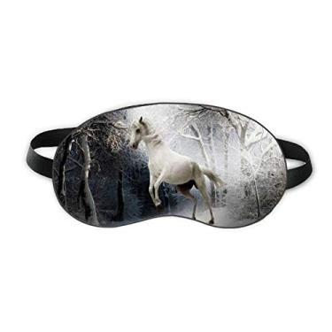 Imagem de White Horse Science Cenário Natureza Sleep Eye Shield Soft Night Blinfold Shade Cover