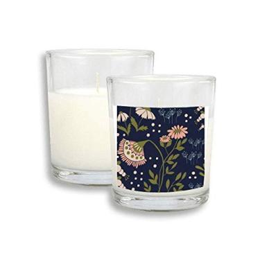 Imagem de Cera de incenso perfumada de vidro rosa com flores selvagens