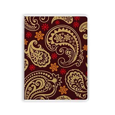 Imagem de Caderno de arte colorido marrom Printing Repeat Cloth Diário capa macia