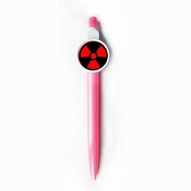 Imagem de Red Dangerous Chemical Radiation Toxic Symbol Rollerball Tip Blue Retrátil Caneta Escrever Papelaria