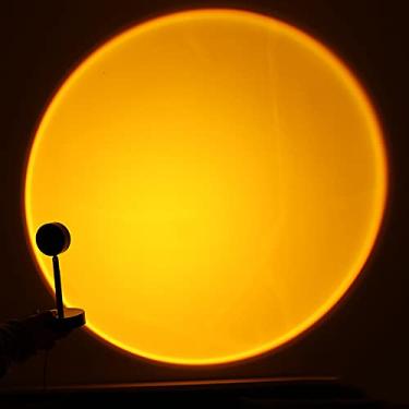Imagem de PIG-GIRL Lâmpada de pôr do sol de LED, lâmpada de projeção de pôr do sol, luminária de parede, projetor de luz noturna com USB, decoração de quarto, A
