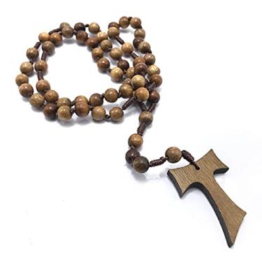 Imagem de Terço Franciscano Madeira Imbuia No Cordão