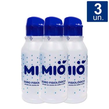 Imagem de Kit 3 unidades Soro Fisiológico 0,9% Mió com 500ml