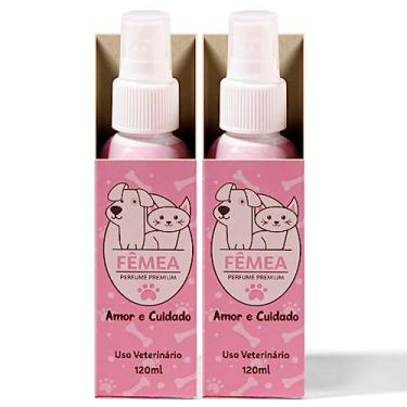 Imagem de Kit 2 Perfumes Cheirinho PET Amor e Cuidado - Cães e Gatos Fêmeas - Desperte a Elegância em Seu Pet