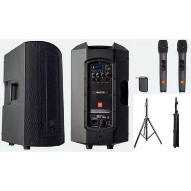Imagem de Caixa de Som JBL Max 15 A BT(PAR)+ 2 Mic sem fio + 2 tripés