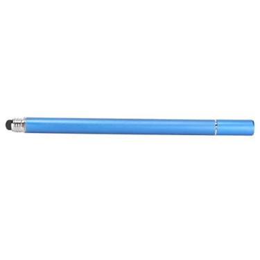 Imagem de Caneta capacitiva 2 em 1 para a maioria das telas sensíveis ao toque capacitivas, celulares, tablets para desenhar, escrever, editar fotos (azul escuro)