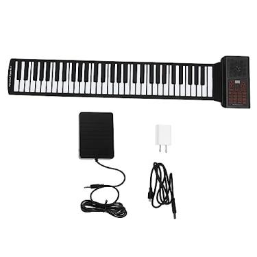 Piano digital multifuncional portátil para estudantes, 88 teclas, teclado  eletrônico dobrável, instrumento musical para crianças, 88