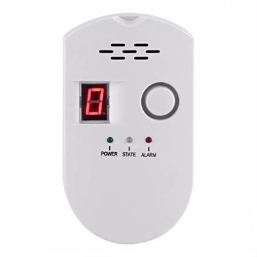 Imagem de testador de gás,ERYUE BRJ-502D detector digital de gás natural de alta sensibilidade alarme de gás doméstico monitor de vazamento de gás combustível para cozinha doméstica