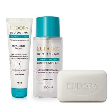 Imagem de Eudora Kit Neo Dermo Purific Collection: Sabonete em Barra 80g + Tônico Facial 200ml + Esfoliante Facial 75g