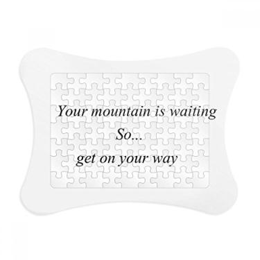 Imagem de Enfeite de quebra-cabeça com moldura de quebra-cabeça Get On Your Way to Mountain