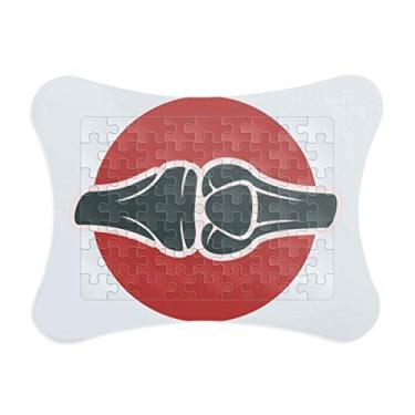 Imagem de Ilustração de corpo humano, moldura de quebra-cabeça para decoração de imagens, ornamento de jogo