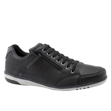 Imagem de Sapatenis Casual Fascinante Hfast Shoes Sola Reta Macia Com Cadarço e Zíper