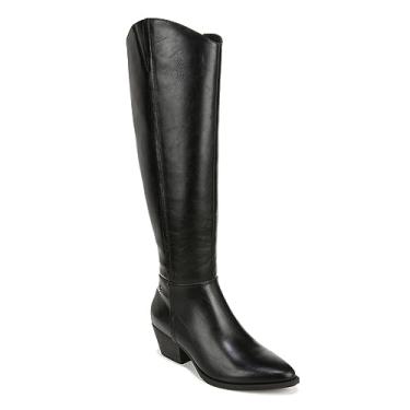 Imagem de LifeStride Botas de montaria femininas Reese Western cano alto na altura do joelho, Preto, 9