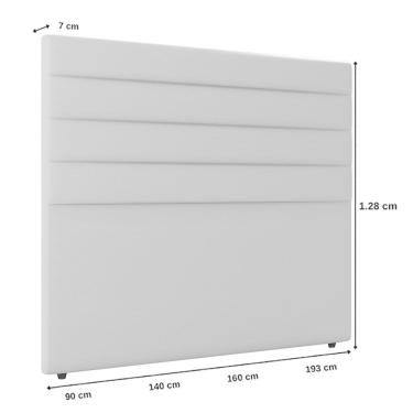 Imagem de Cabeceira Solteiro Napoli 90cm Material Sintético Marrom c/ Frame Italian Flex