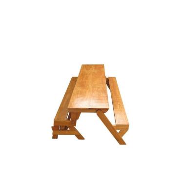 Imagem de Banco que Vira Mesa 1,8m Angelim Pedra com Verniz Marítimo