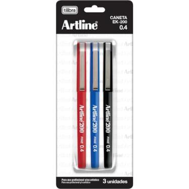 Imagem de Tilibra - Caneta Hidrográfica 0.4mm EK-200 Artline - Blister com 3 Unidades