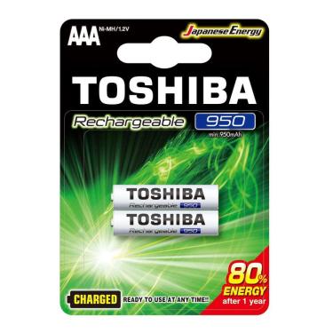 Imagem de Pilha Recarregável AAA 950mAh Toshiba 2 Unidades