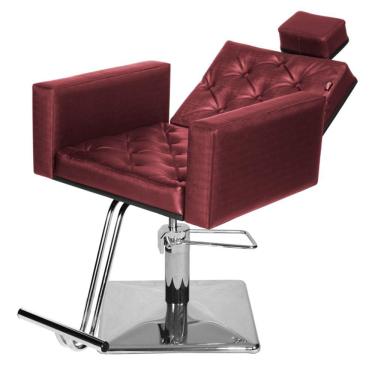 Imagem de Cadeira Poltrona de Cabeleireiro Recl Evidence Luxo Bordô