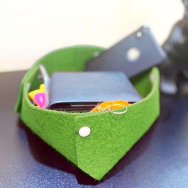 Imagem de Cesta Caixa Organizadora De Objetos Multiuso Verde Claro - Cia Laser