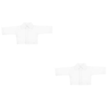 Imagem de ifundom 2 Unidades roupa de boneca modelos acessório de camisa em miniatura camisa bjd roupas ob11 roupas bjd substituível Bonequinha suprimentos sala de brinquedos filho acessórios pano