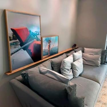 Imagem de Prateleiras Porta Quadros 180cm Integrada flutuante