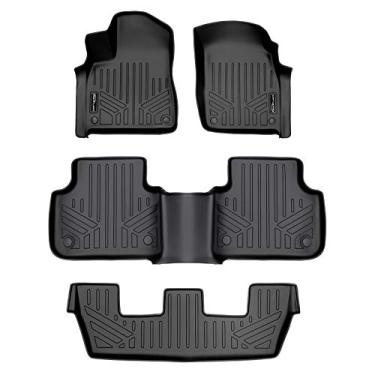 Imagem de MAXLINER Conjunto de 3 fileiras de tapetes pretos para Audi Q7/SQ7 2017-2021 - Todos os modelos