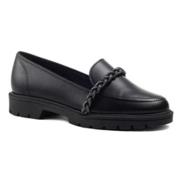 Imagem de Mocassim Loafer Beira Rio Trança Strass Feminino Conforto-Feminino