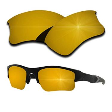 Imagem de Lentes de reposição polarizadas para óculos de sol Oakley Flak Jacket XLJ - Revestimento espelhado dourado bronze