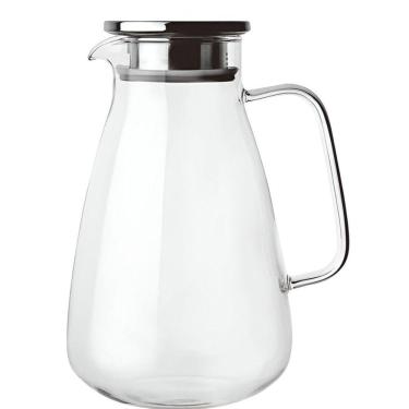 Imagem de Jarra Twinkle de Vidro Borosilicato com Tampa em Aço Inox 2,2L - Fracalanza