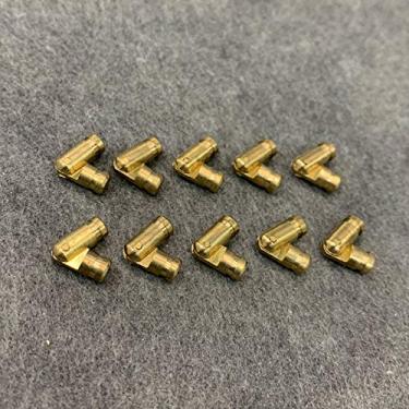 Imagem de ZHONGJIUYUAN 100 peças/pacote dobradiça invisível oculta barril cobre puro móveis ferragens caixa de joias vinho caixa de madeira conector fechado dobrado (4 x 20 mm)